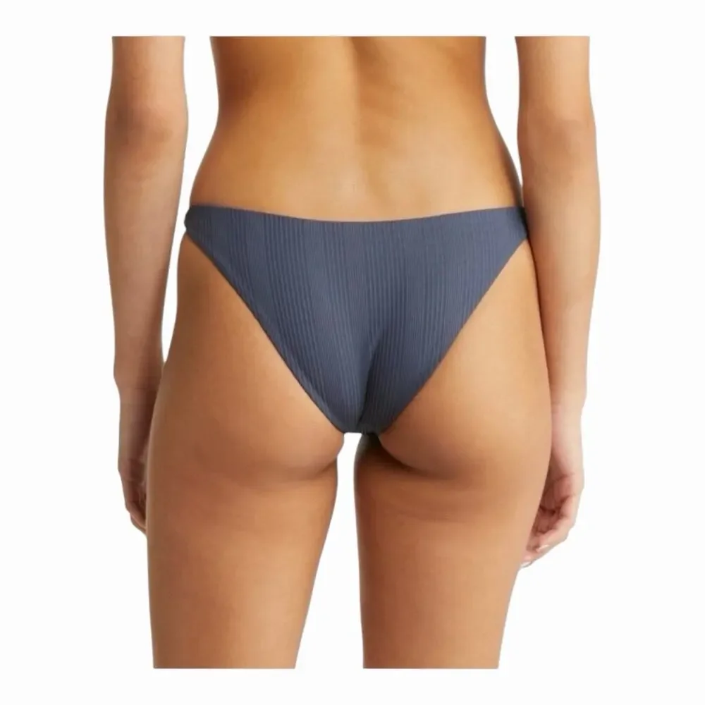 L*Space Camacho Pointelle Rib Bikini Bottom Indigo Blue Women’s Small NWT